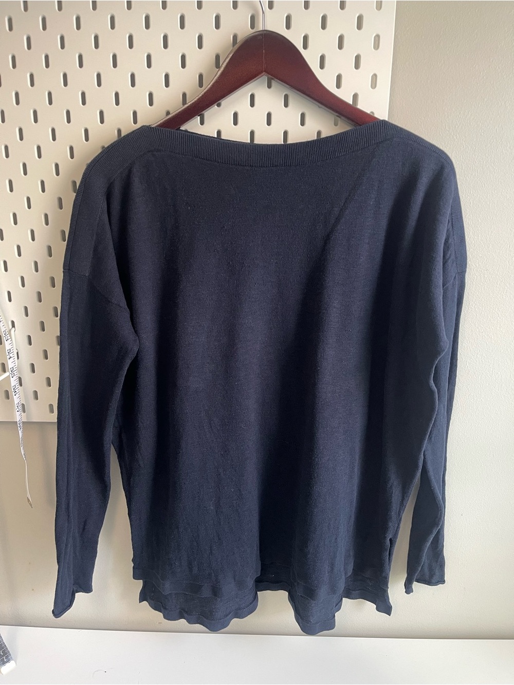 Vince Navy Crewneck Long-Sleeve Sweater
